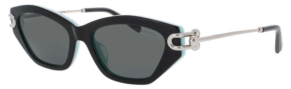 NEW TIFFANY & CO TF4231U 8055S4 BLACK ON TIFFANY BLUE Sunglasses Authentic